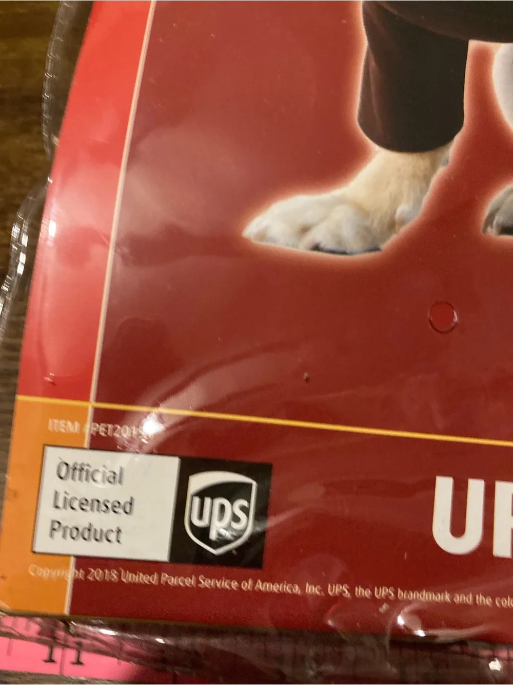 California Costumes UPS Pal dog costume